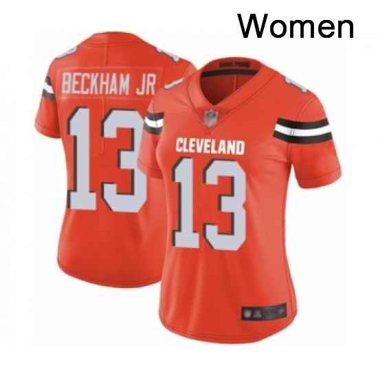 Womens Odell Beckham Jr Limited Orange Nike Jersey NFL Cleveland Browns 13 Alternate Vapor Untouchable